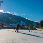 Eislaufplatz im Gegenlicht Wagrain Jänner 2015
